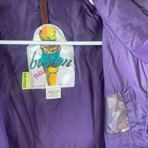 Burton Dryride Ski Snowboard Jacket Coat w/hood Women's Sz M Purple Cool Flavors - Picture 6 of 15